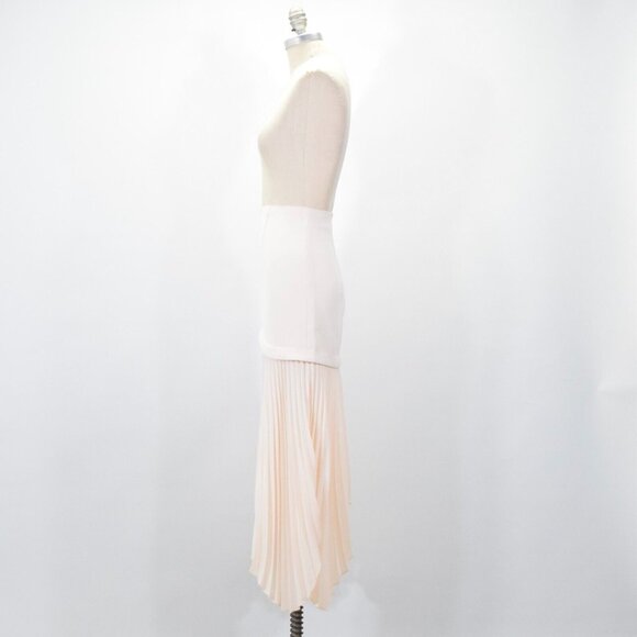 C/MEO COLLECTIVE Cream Ivory Pleated Chiffon Midi Skirt - Picture 6 of 9